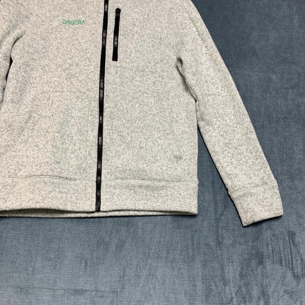 Banana Republic Jacket Mens S Gray Dasera Marled Fleece Fuzzy and Cozy Mock Neck - Picture 2 of 13